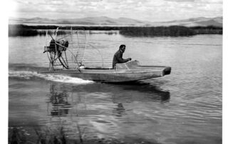 Airboat at Bear River Refuge. Credit_ USFWS Archives.